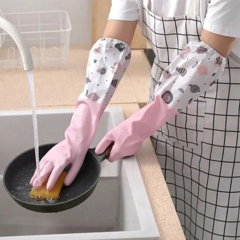 Big Size Dishwashing Gloves – Heavy-Duty Rubber Cleaning Gloves