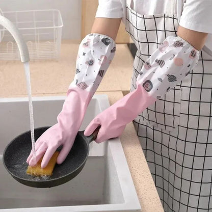 Big Size Dishwashing Gloves – Heavy-Duty Rubber Cleaning Gloves