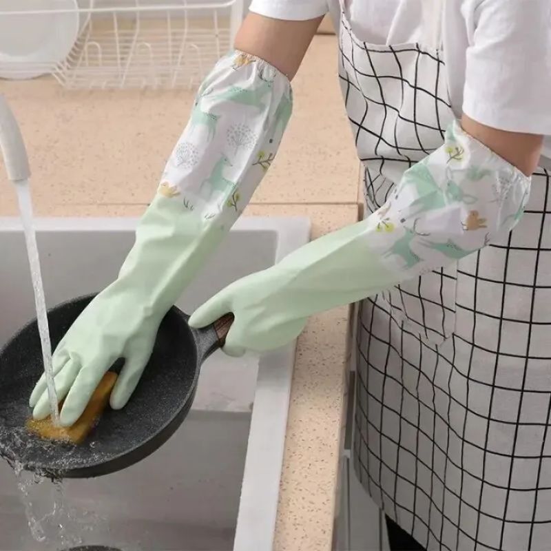 Big Size Dishwashing Gloves – Heavy-Duty Rubber Cleaning Gloves