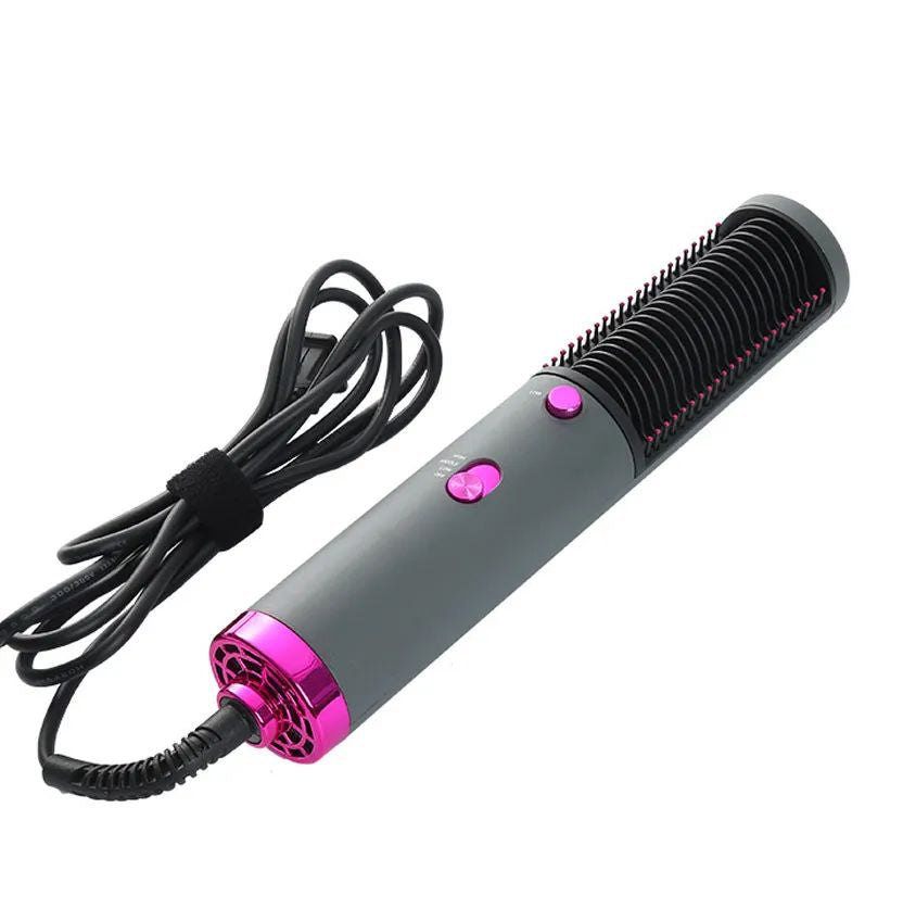 3-in-1 Hot Air Comb – Hair Dryer, Straightener & Curler | Multifunctional Portable Styling Brush